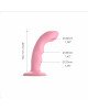 Насадка для страпону з подвійною точковою пульсацією Strap-On-Me TAPPING DILDO WAVE - CORAL PINK