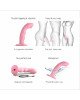 Насадка для страпону з подвійною точковою пульсацією Strap-On-Me TAPPING DILDO WAVE - CORAL PINK