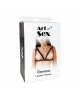 Жіноча портупея прикрашена кільцями Art of Sex - Geneva, колір Чорний, Натуральна шкіра, розмір XS-M Жіноча портупея прикрашена кільцями Art of Sex - Geneva, колір Чорний, Натуральна шкіра, розмір XS-M