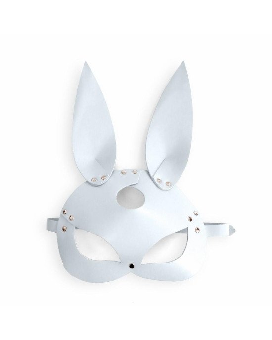 Шкіряна маска Зайчика Art of Sex - Bunny mask, колір Білий Шкіряна маска Зайчика Art of Sex - Bunny mask, колір Білий