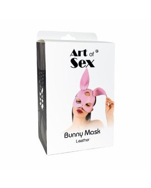 Шкіряна маска Зайчика Art of Sex - Bunny mask, колір Білий Шкіряна маска Зайчика Art of Sex - Bunny mask, колір Білий
