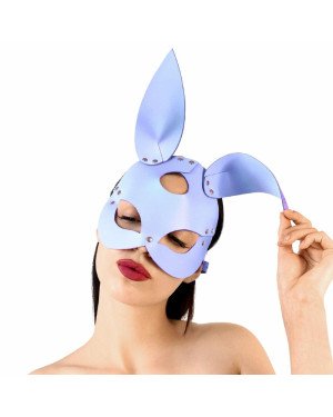 Шкіряна маска Зайчика Art of Sex - Bunny mask, колір Лавандовий