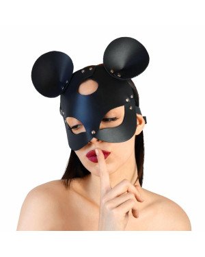 Шкіряна маска зайчика Art of Sex - Mouse Mask, колір Чорний