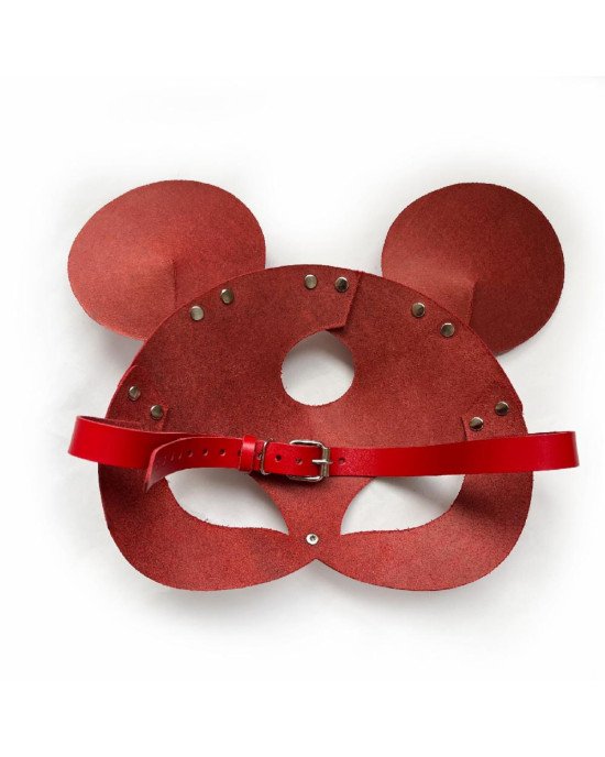 Шкіряна маска зайчика Art of Sex - Mouse Mask, колір Червоний Шкіряна маска зайчика Art of Sex - Mouse Mask, колір Червоний