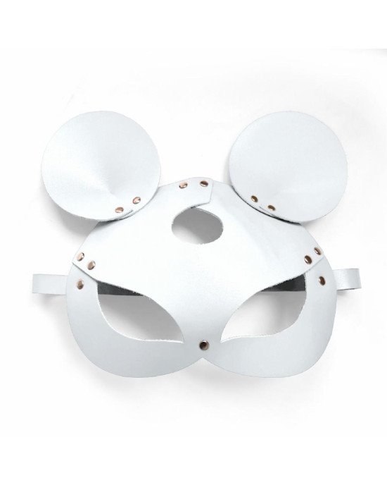 Шкіряна маска зайчика Art of Sex - Mouse Mask, колір Білий Шкіряна маска зайчика Art of Sex - Mouse Mask, колір Білий