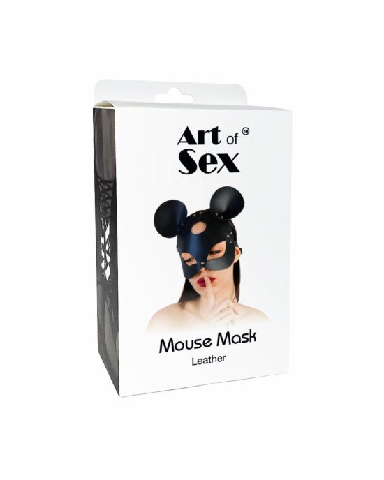 Шкіряна маска зайчика Art of Sex - Mouse Mask, колір Рожевий Шкіряна маска зайчика Art of Sex - Mouse Mask, колір Рожевий