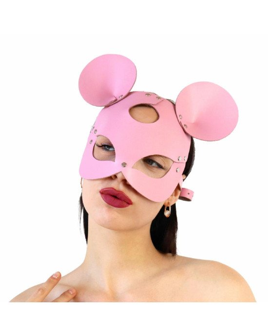Шкіряна маска зайчика Art of Sex - Mouse Mask, колір Рожевий Шкіряна маска зайчика Art of Sex - Mouse Mask, колір Рожевий