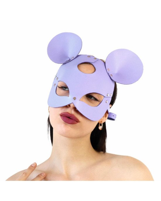 Шкіряна маска зайчика Art of Sex - Mouse Mask, колір Лавандовий Шкіряна маска зайчика Art of Sex - Mouse Mask, колір Лавандовий
