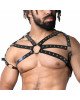 Чоловіча портупея Art of Sex - Ares, натуральна шкіра, колір Чорний, розмір XS-M Чоловіча портупея Art of Sex - Ares, натуральна шкіра, колір Чорний, розмір XS-M