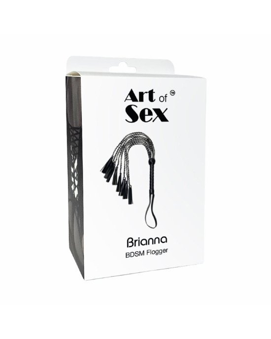 Ажурний батіг з еко шкіри Art of Sex - Brianna, колір Чорний Ажурний батіг з еко шкіри Art of Sex - Brianna, колір Чорний