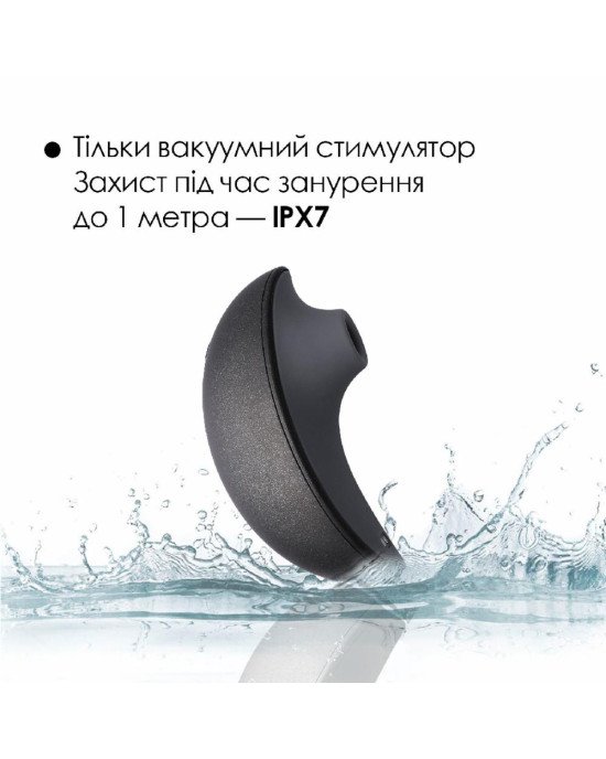 Вакуумний кліторальний стимулятор Svakom Pulse Galaxie Midnight Black, нічник-проектор зоряного неба