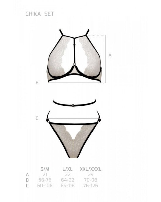 Комплект CHIKA SET cream XXL/XXXL - Passion Комплект CHIKA SET cream XXL/XXXL - Passion