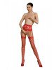Еротичні колготки-бодістокінг Passion ECO S009 red