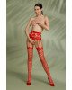 Еротичні колготки-бодістокінг Passion ECO S009 red
