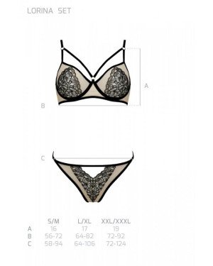Комплект LORINA SET beige L/XL - Passion Комплект LORINA SET beige L/XL - Passion