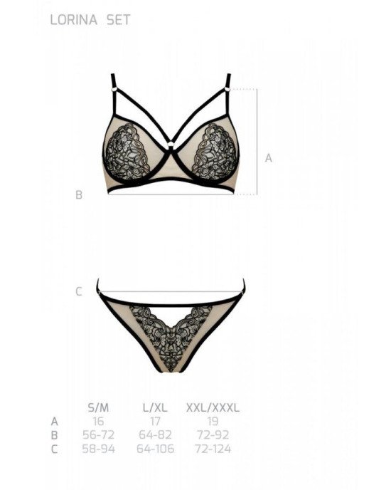 Комплект LORINA SET beige XXL/XXXL - Passion Комплект LORINA SET beige XXL/XXXL - Passion