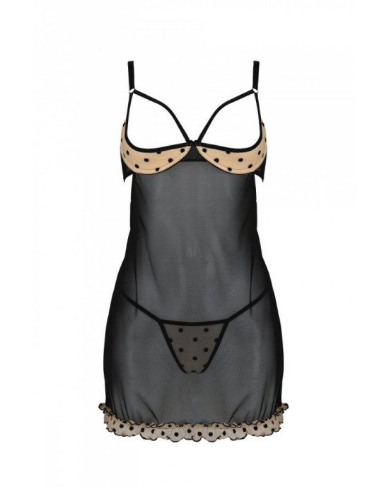 Пеньюар MARINA CHEMISE beige S/M - Passion Пеньюар MARINA CHEMISE beige S/M - Passion