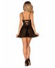 Пеньюар і трусики Obsessive Chemeris babydoll & thong M/L Пеньюар і трусики Obsessive Chemeris babydoll & thong M/L