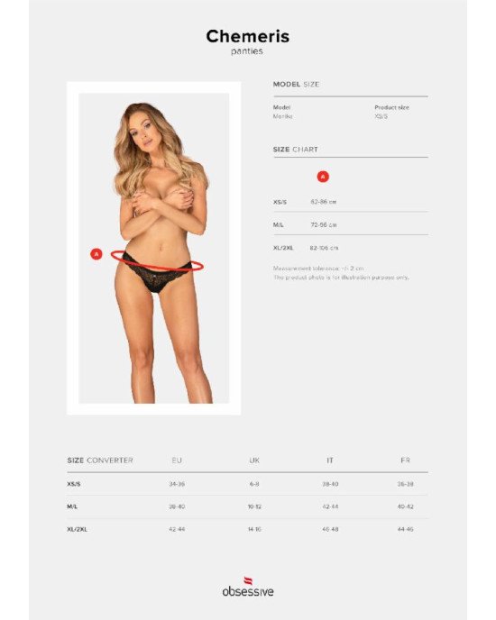 Трусики Obsessive Chemeris panties XL/2XL Трусики Obsessive Chemeris panties XL/2XL