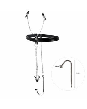 Бондажний набір із металевим анальним гаком №1 Art of Sex Blanca Bondage set with anal hook №1