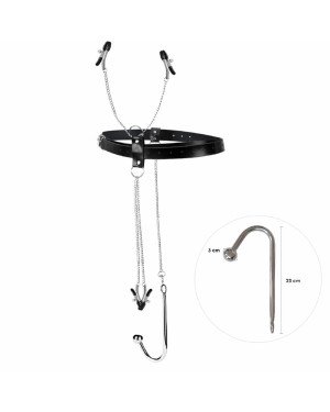Бондажний набір із металевим анальним гаком №2 Art of Sex Blanca Bondage set with anal hook №2