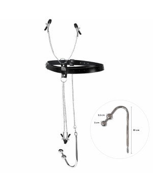 Бондажний набір із металевим анальним гаком №3 Art of Sex Blanca Bondage set with anal hook №3