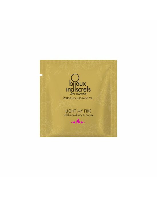 Пробник масажної олії Bijoux Indiscrets Light my Fire –  Wild Strawberry & Honey (2 мл)