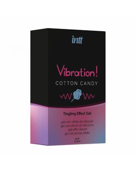 Рідкий вібратор Intt Vibration Cotton Candy (15 мл), густий гель, дуже смачний, діє до 30 хвилин