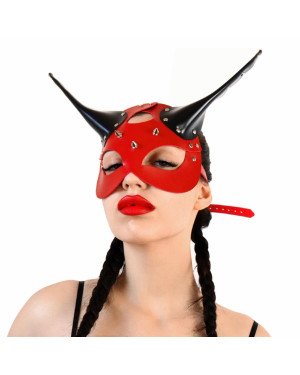 Шкіряна маска Art of Sex - Lucifer Red&Black