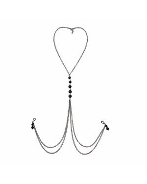 Прикраса на груди з натуральним камінням Art of Sex - Nipple clamps Lava