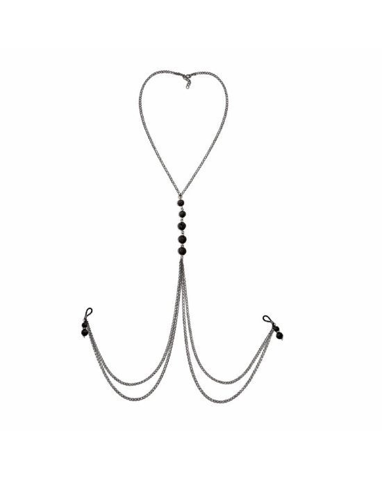 Прикраса на груди з натуральним камінням Art of Sex - Nipple clamps Lava
