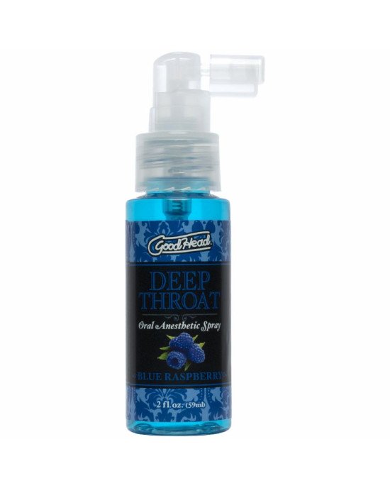 Спрей для мінету Doc Johnson GoodHead DeepThroat Spray - Blue Raspberry 59 мл для глибокого мінету Спрей для мінету Doc Johnson GoodHead DeepThroat Spray - Blue Raspberry 59 мл для глибокого мінету