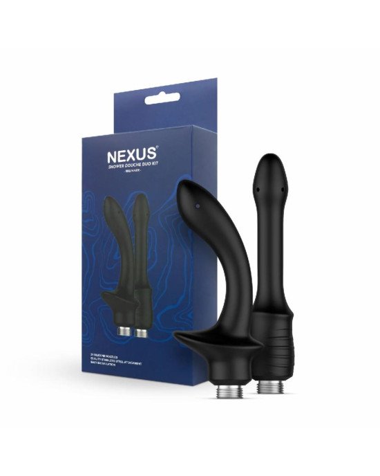 Набір насадок для анального душу Nexus BEGINNER Shower Douche Duo Kit - Black Набір насадок для анального душу Nexus BEGINNER Shower Douche Duo Kit - Black