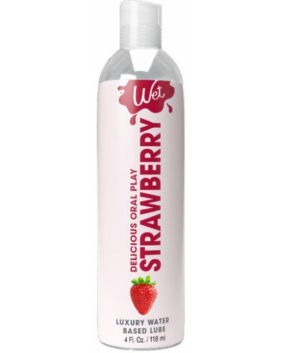 Лубрикант на водній основі Wet Oral Play Strawberry (118 мл), їстівний, без цукру Лубрикант на водній основі Wet Oral Play Strawberry (118 мл), їстівний, без цукру