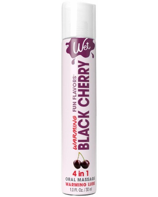 Зігрівальний лубрикант на водній основі Wet Warming Black Cherry 4 in 1, без цукру (30 мл) Зігрівальний лубрикант на водній основі Wet Warming Black Cherry 4 in 1, без цукру (30 мл)