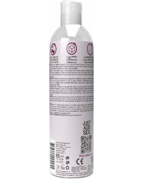 Зігрівальний лубрикант на водній основі Wet Warming Black Cherry 4 in 1, без цукру (118 мл) Зігрівальний лубрикант на водній основі Wet Warming Black Cherry 4 in 1, без цукру (118 мл)