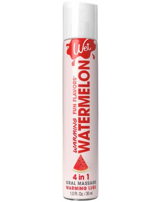 Зігрівальний лубрикант на водній основі Wet Warming Watermelon 4 in 1, без цукру (30 мл) Зігрівальний лубрикант на водній основі Wet Warming Watermelon 4 in 1, без цукру (30 мл)
