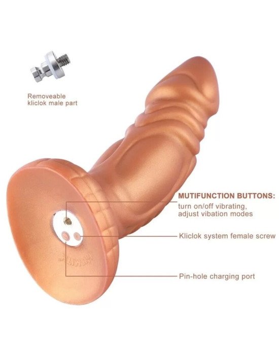 Силіконовий дилдо з вібрацією Hismith Slightly Curved Vibrating Silicone Dildo Monster Series Силіконовий дилдо з вібрацією Hismith Slightly Curved Vibrating Silicone Dildo Monster Series