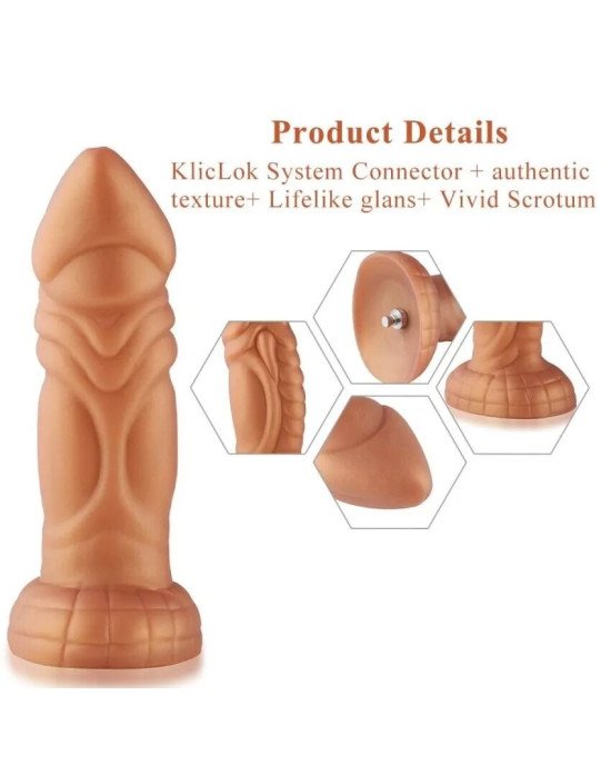Силіконовий дилдо з вібрацією Hismith Slightly Curved Vibrating Silicone Dildo Monster Series Силіконовий дилдо з вібрацією Hismith Slightly Curved Vibrating Silicone Dildo Monster Series