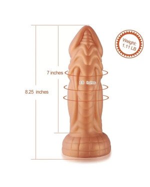 Силіконовий дилдо з вібрацією Hismith Slightly Curved Vibrating Silicone Dildo Monster Series Силіконовий дилдо з вібрацією Hismith Slightly Curved Vibrating Silicone Dildo Monster Series