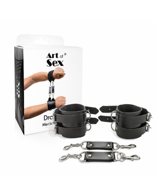 Наручники чоловічі Art of Sex - Handcuffs Dragons man з екошкіри, колір чорний Наручники чоловічі Art of Sex - Handcuffs Dragons man з екошкіри, колір чорний