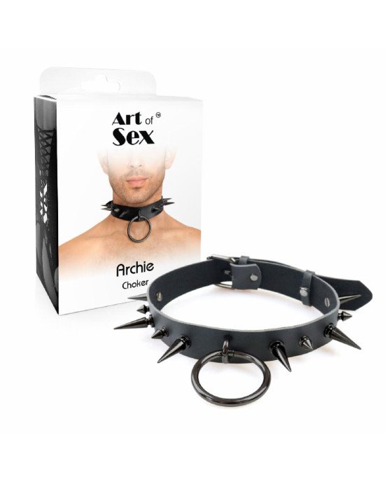 Чоловічий чокер з шипами Art of Sex - Archie Leather and Spikes Чоловічий чокер з шипами Art of Sex - Archie Leather and Spikes