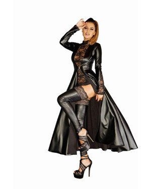Сукня Noir Handmade F128C Powerwetlook gown coat - S Сукня Noir Handmade F128C Powerwetlook gown coat - S