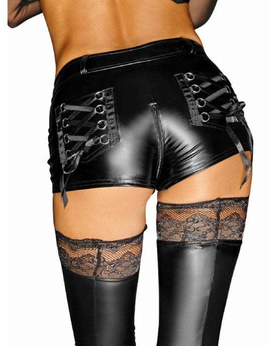 Шортики Noir Handmade F138 Powerwetlook shorts - XXL Шортики Noir Handmade F138 Powerwetlook shorts - XXL