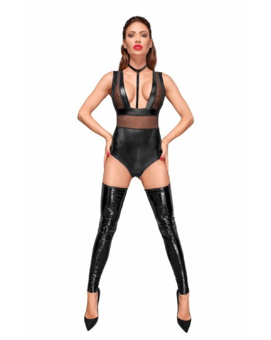 Боді Noir Handmade F183 Powerwetlook body - S Боді Noir Handmade F183 Powerwetlook body - S