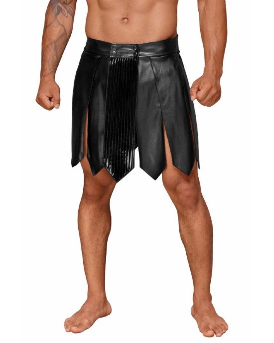 Чоловіча спідниця гладіатора Noir Handmade H053 Eco leather men's gladiator skirt - S Чоловіча спідниця гладіатора Noir Handmade H053 Eco leather men's gladiator skirt - S
