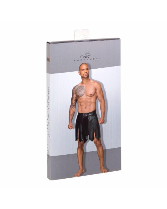 Чоловіча спідниця гладіатора Noir Handmade H053 Eco leather men's gladiator skirt - S Чоловіча спідниця гладіатора Noir Handmade H053 Eco leather men's gladiator skirt - S