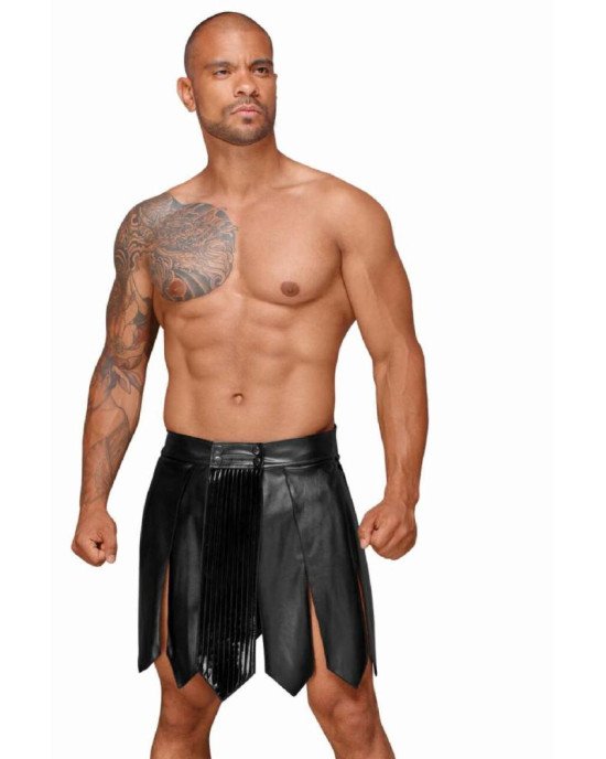 Чоловіча спідниця гладіатора Noir Handmade H053 Eco leather men's gladiator skirt - S Чоловіча спідниця гладіатора Noir Handmade H053 Eco leather men's gladiator skirt - S