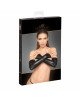 Мітенки Noir Handmade F213 Elastic eco leather fingerless gloves - XL Мітенки Noir Handmade F213 Elastic eco leather fingerless gloves - XL