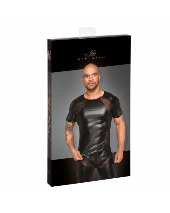 Футболка Noir Handmade H056 Men's T-shirt made of powerwetlook - L Футболка Noir Handmade H056 Men's T-shirt made of powerwetlook - L
